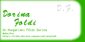 dorina foldi business card
