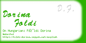dorina foldi business card